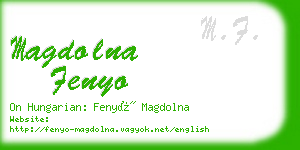 magdolna fenyo business card